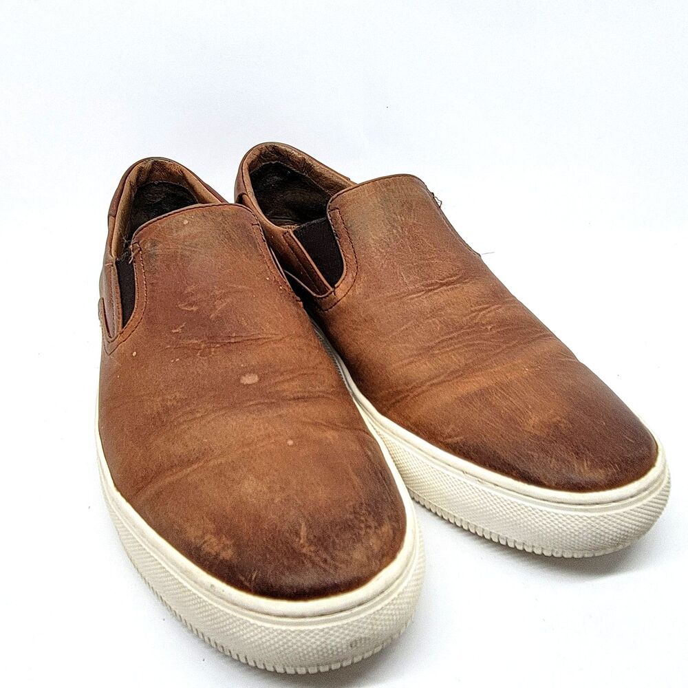 Frye Mens Brown Leather Casual Loafers Size US 10 D 3461566-CAR 4016